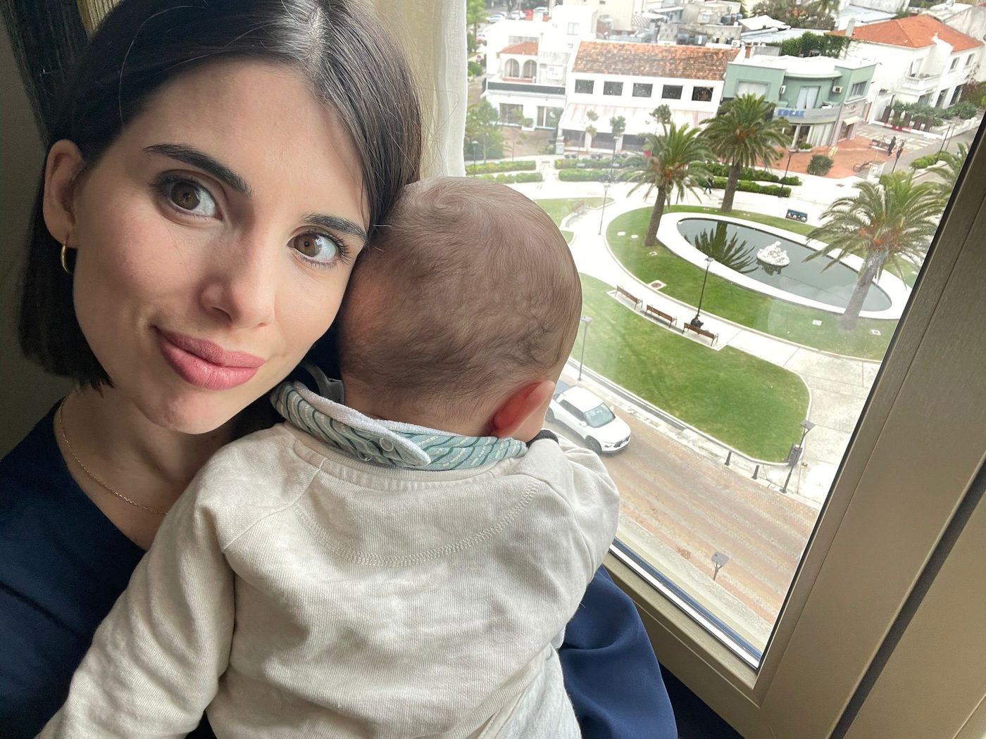 María Eugenia con su hijo